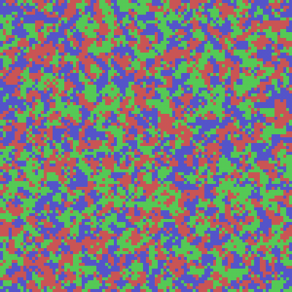 Animation of the Cyclic Cellular Automaton model running in Stigmery