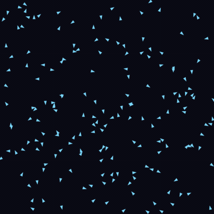 Animation of the Flocking model running in Stigmery